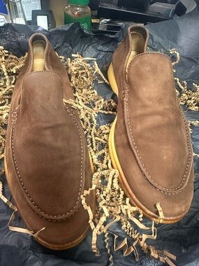 Loro Piana Brown Suede Driving Slip-On Loafers